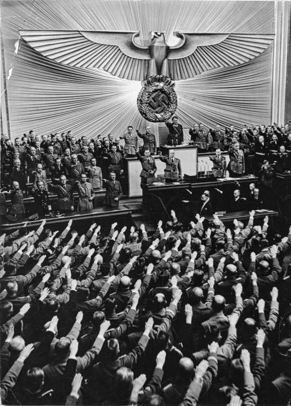 Adolf Hitler after his speech about war with Britain and France, and his peace offer to Britain
